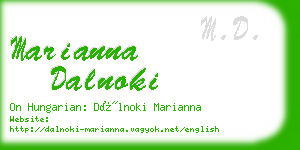 marianna dalnoki business card